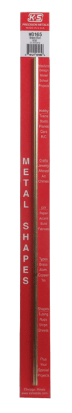 Solid Brass Rod - 12" 30cm Long -- 5/32"  4mm Diameter