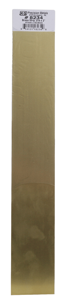 Brass Strip -- 12 x 2"  300 x 50.8mm, .016"  .41mm Thick