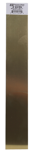 Brass Strip -- 12 x 2"  300 x 50.8mm, .025  .64mm Thick