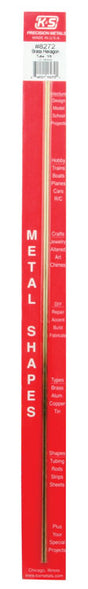 Hexagonal Brass Tube - 12" 30cm Long -- 1/8"   3.18mm OD