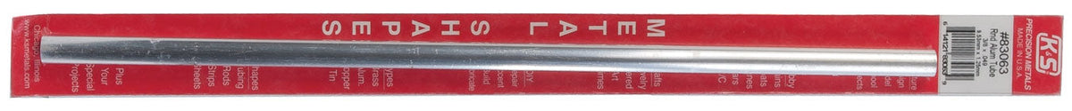 Aluminum Tube - 12"  30cm Long -- 3/8"  9.53mm OD .049"  1.25mm Thick Wall