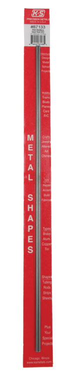 Stainless Steel Rod - 12"  30cm Long -- 3/32"  2.38mm Diameter pkg(2)