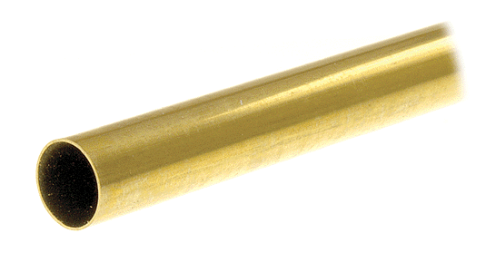 .014" Thick Round Brass Tube - Measures 36" Long -- 15/32" Diameter