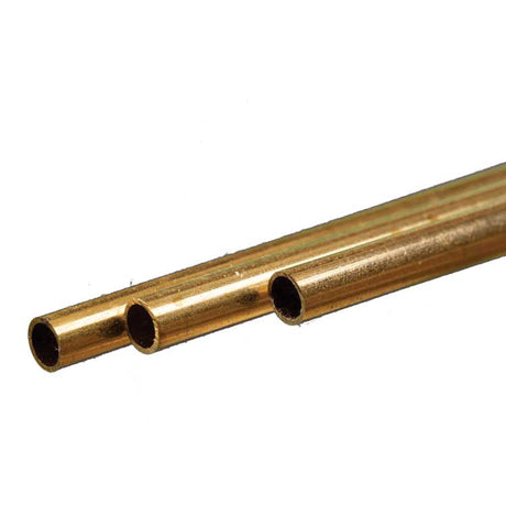 Round Brass Tube -- .2"  5mm OD 0.45mm Wall x 300mm Long pkg(3)