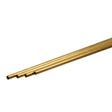 Round Brass Tube -- .06"  1.5mm OD 0.225mm Wall x 300mm Long pkg(4)