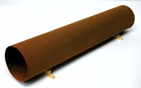 Freight Car Load -- Large Diameter Rusty Pipe Load