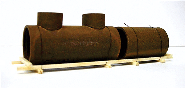 Rusty Straight Pipes Freight Car Load