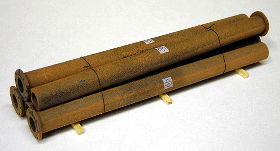 Small Rusty Flanged Pipe Load