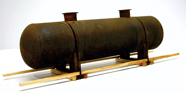 Large Rusty 2-Compartment Storage Tank Load