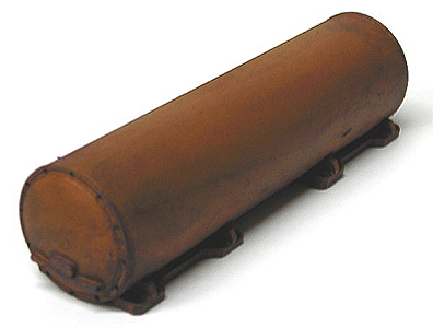 Freight Car Load -- Long Rusty Storage Tank Load