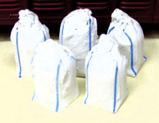 Large Bulk Packaging Bag 10-Pack - Duha -- White, Blue