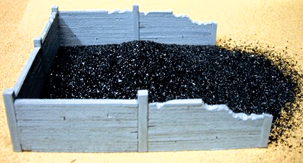 Concrete Coal Bunker Wall Section - Kit (Resin) -- pkg(6)