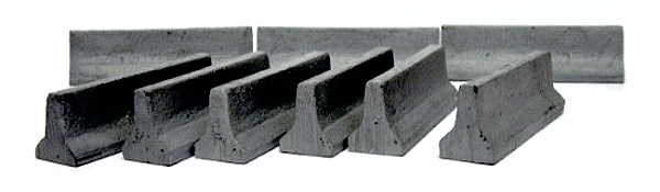 Jersey Barrier -- Concrete pkg(9)