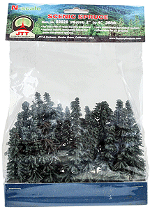 Spruce Trees -- 2 to 4"  5.1 to 10.2cm pkg(36)