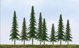 Spruce Trees -- 4 to 6"  10.2 to 15.2cm pkg(24)
