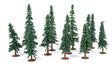 Evergreen-Conifer Trees - Super Scenic Series -- 3 - 5"  7.6 - 12.7cm pkg(12)