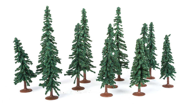 Evergreen-Conifer Trees - Super Scenic Series -- 3 - 5"  7.6 - 12.7cm pkg(12)