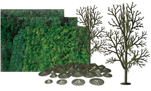 Deciduous Tree Kit - Super Scenic -- pkg(6)