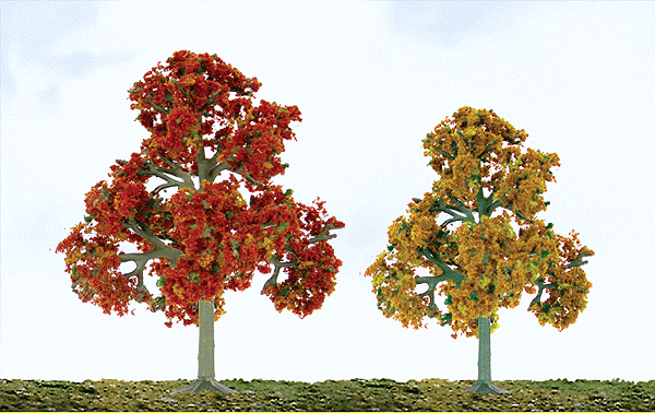 Deciduous Autumn Trees -- pkg(4) 3-1/2 - 4"  8.9 -10.2cm