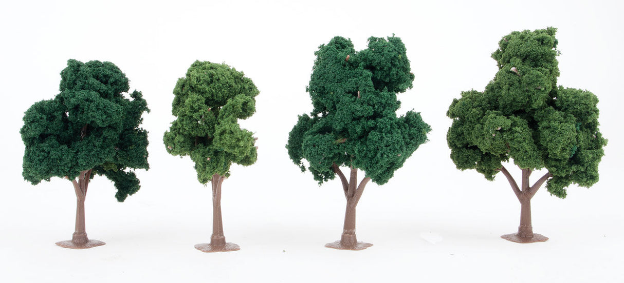 Deciduous Trees - Super Scenic Series -- Green 4 - 5"  10.2 - 12.7cm pkg(4)-2