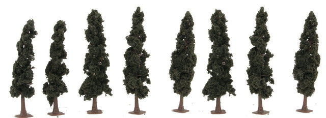 Evergreen-Conifer Trees - Super Scenic Series -- 4-1/4 - 4-5/16"  10.8 - 11cm pkg(8)