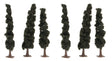 Evergreen-Conifer Trees - Super Scenic Series -- 5-1/2 - 6"  14 - 15.2cm pkg(6)