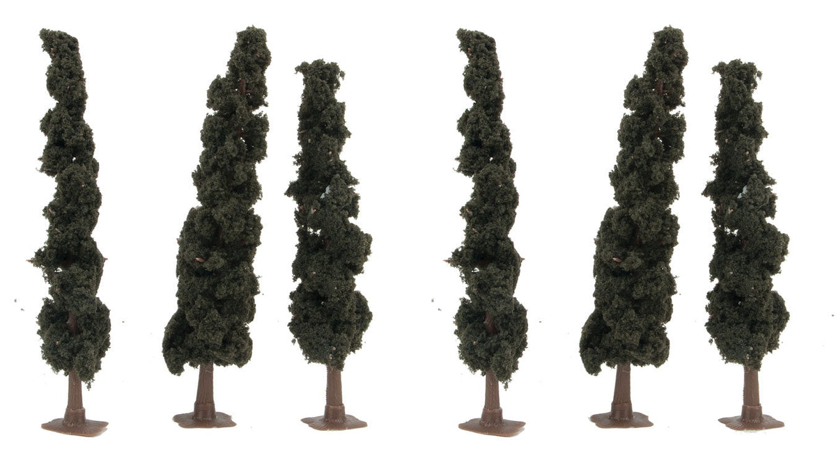 Evergreen-Conifer Trees - Super Scenic Series -- 5-1/2 - 6"  14 - 15.2cm pkg(6)