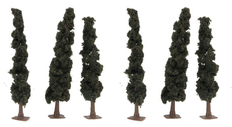 Evergreen-Conifer Trees - Super Scenic Series -- 5-1/2 - 6"  14 - 15.2cm pkg(6)