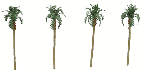 Professional Series Palm Trees -- 3"  7.6cm Tall pkg(4)