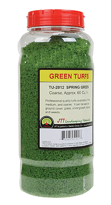 Coarse Turf Ground Cover -- Spring Green - 60 Cubic Inches  983 Cubic cm