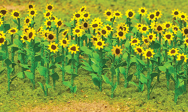 Sunflowers - Assembled -- 1"  2.5cm Tall pkg(16)
