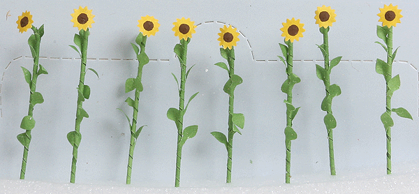 Sunflowers - Assembled -- 2"  5cm Tall pkg(16)