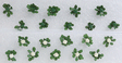 Broccoli & Cauliflower -- 3/8"  1cm Tall pkg(20)