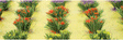 Detachable Bushes pkg(30) -- Flowers 3/8"  1cm Tall