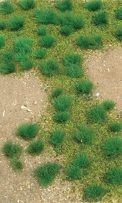 Grassland Mat (Earth Base w/Grassy Tufts) - 5 x 7"  12.7 x 17.8cm Sheet -- Green
