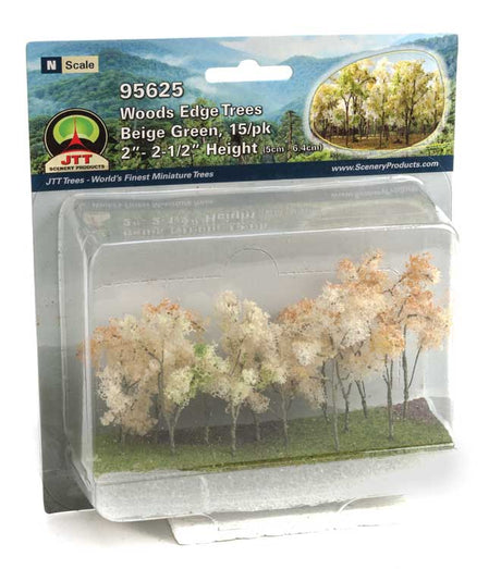 Woods Edge Trees -- 2 to 2-1/2"  5.1 to 6.4cm (Beige Green) pkg(15)