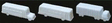 Vehicle Set - Unpainted White Styrene -- School Bus, City Bus & Semi