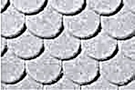 Patterned Plastic Sheet 2-Pack -- Scalloped-Edge Tile 7-1/2  x 12"  19.1 x 30.5cm