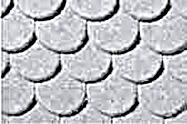 Patterned Plastic Sheet 2-Pack -- Scalloped-Edge Tile 7-1/2  x 12"  19.1 x 30.5cm