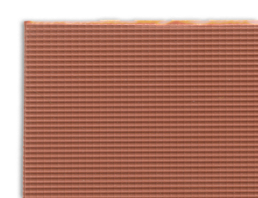 Patterned Plastic Sheet 2-Pack -- Clay Tile Roof 7-1/2  x 12"  19.1 x 30.5cm