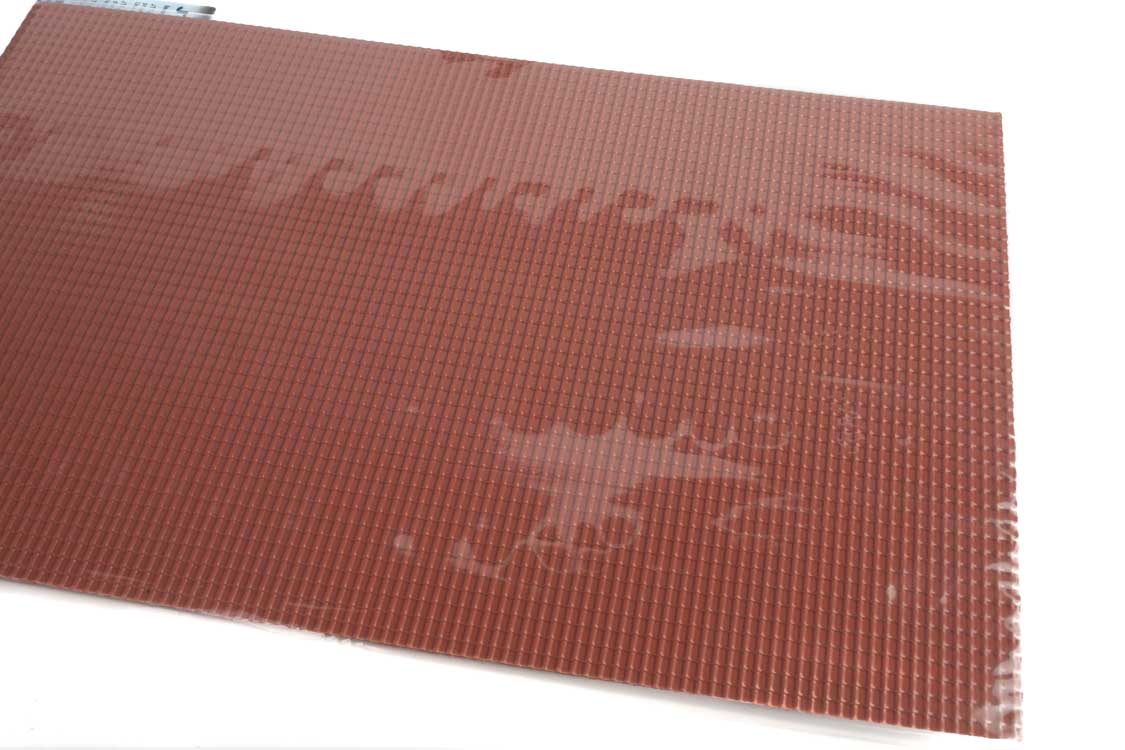 Patterned Plastic Sheet 2-Pack -- Clay Tile Roof 7-1/2  x 12"  19.1 x 30.5cm-1