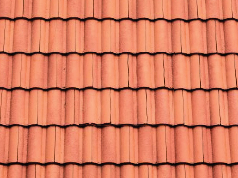 Patterned Plastic Sheet 2-Pack -- Clay Tile Roof 7-1/2  x 12"  19.1 x 30.5cm