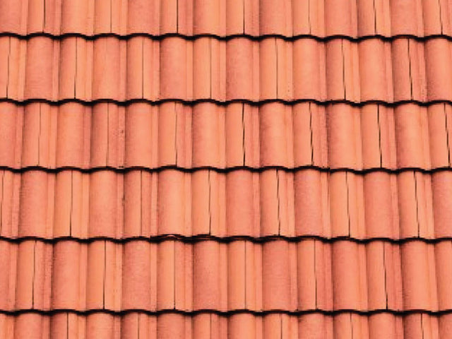 Patterned Plastic Sheet 2-Pack -- Clay Tile Roof 7-1/2  x 12"  19.1 x 30.5cm