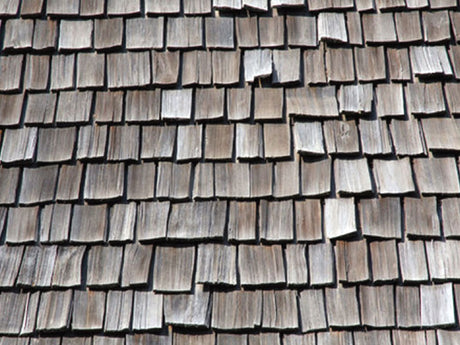 Patterned Plastic Sheet 2-Pack -- Wood Shingle Roof 7-1/2  x 12"  19.1 x 30.5cm