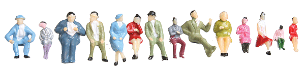 Seated People -- pkg(250)
