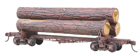 #102 Skeleton Log Car with Logs - Kit -- Undecorated-1