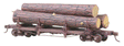 #103 Truss Log Car with Logs - Kit -- Undecorated-1