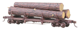 #103 Truss Log Car with Logs - Kit -- Undecorated-1