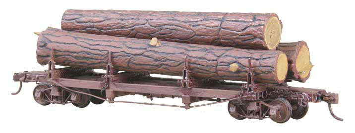 #103 Truss Log Car with Logs - Kit -- Undecorated-2