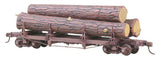 #103 Truss Log Car with Logs - Kit -- Undecorated-2